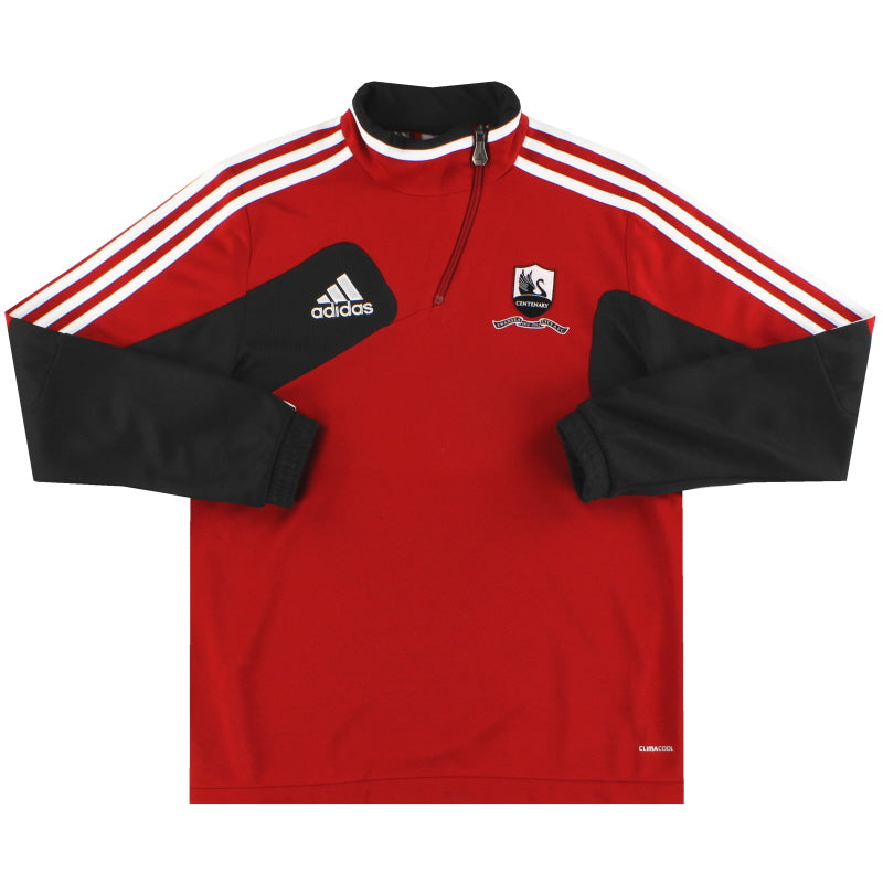 2012-13 Swansea adidas Centenary 1/4 Zip Training Top XL.Boys Football Shirt