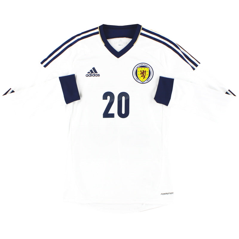 2012-14 Scotland adidas Formotion Player Issue Away Shirt L/S #20 *As New* S Football Shirt