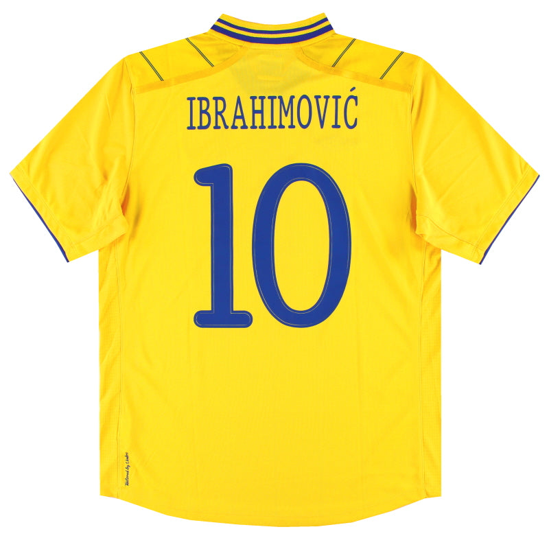 2012-14 Sweden Umbro Home Shirt Ibrahimovic #10 *w/tags* L Football Shirt