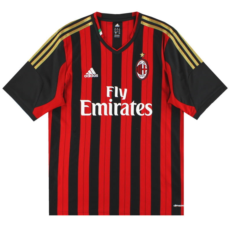 2013-14 AC Milan adidas Home Shirt M Football Shirt