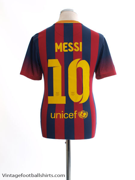 2013-14 Barcelona Home Shirt Messi #10 S Football Shirt