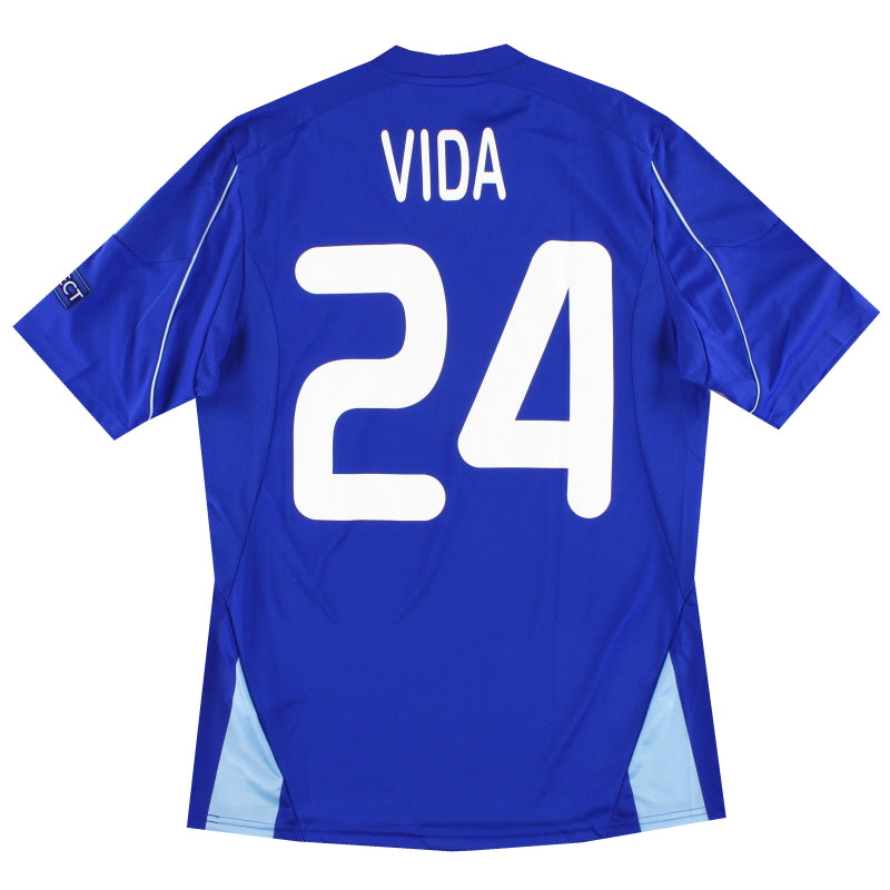 2013-14 Dynamo Kyiv adidas Match Issue Away Shirt Vida #24 M Football Shirt