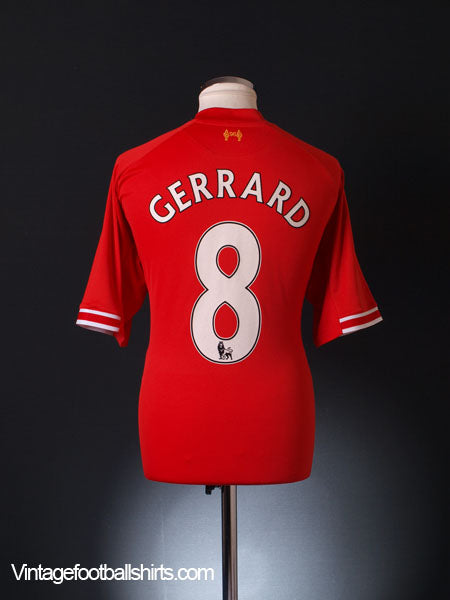 2013-14 Liverpool Home Shirt Gerrard #8 *Mint* XXL Football Shirt