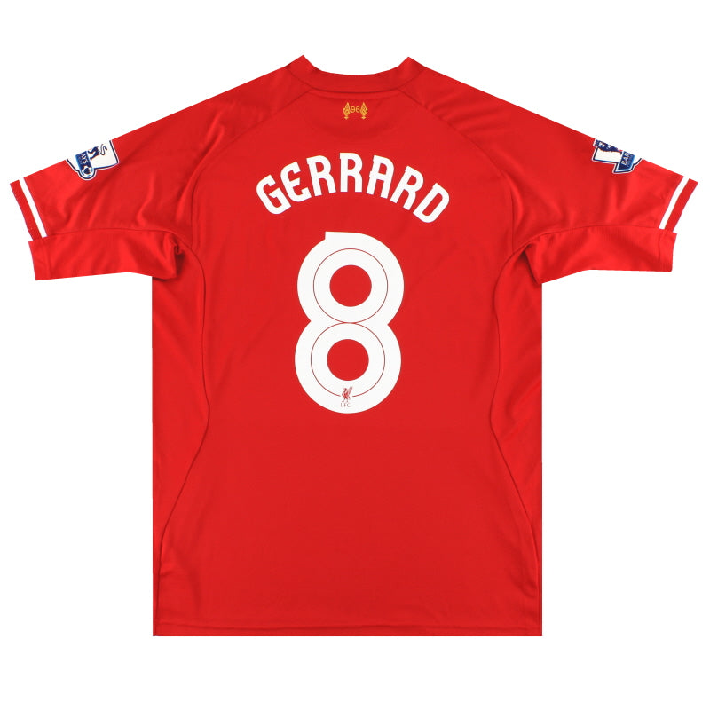 2013-14 Liverpool Warrior Home Shirt Gerrard #8 *Mint* XL Football Shirt