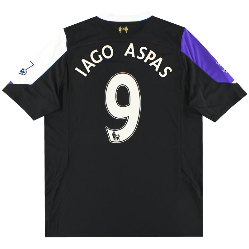 2013-14 Liverpool Warrior Third Shirt Iago Aspas #9 XXL Football Shirt