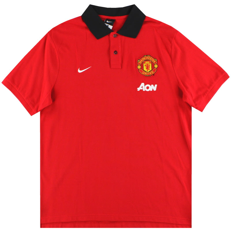 2013-14 Manchester United Nike Polo Shirt *As New* L Polo Shirt