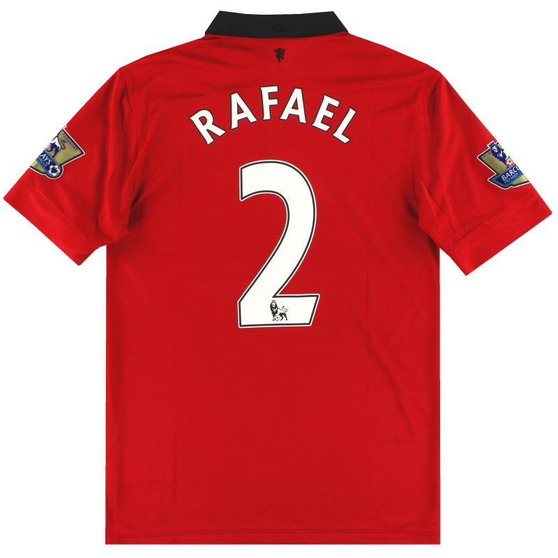 2013-14 Manchester United Nike Home Shirt Rafael #2 S Football Shirt