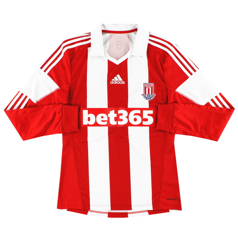 2013-14 Stoke City adidas Home Shirt L/S *Mint* S Football Shirt