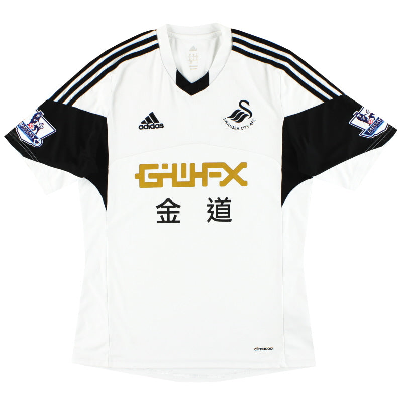 2013-14 Swansea City adidas Home Shirt S Football Shirt