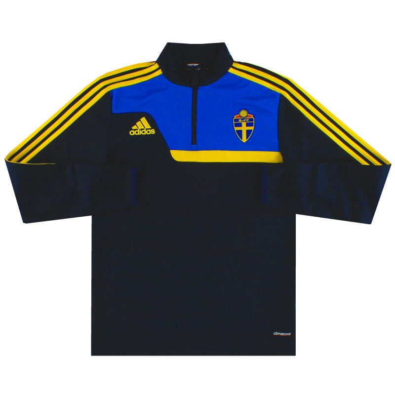 2013-14 Sweden adidas 1/4 Zip Training Top L Football Shirt