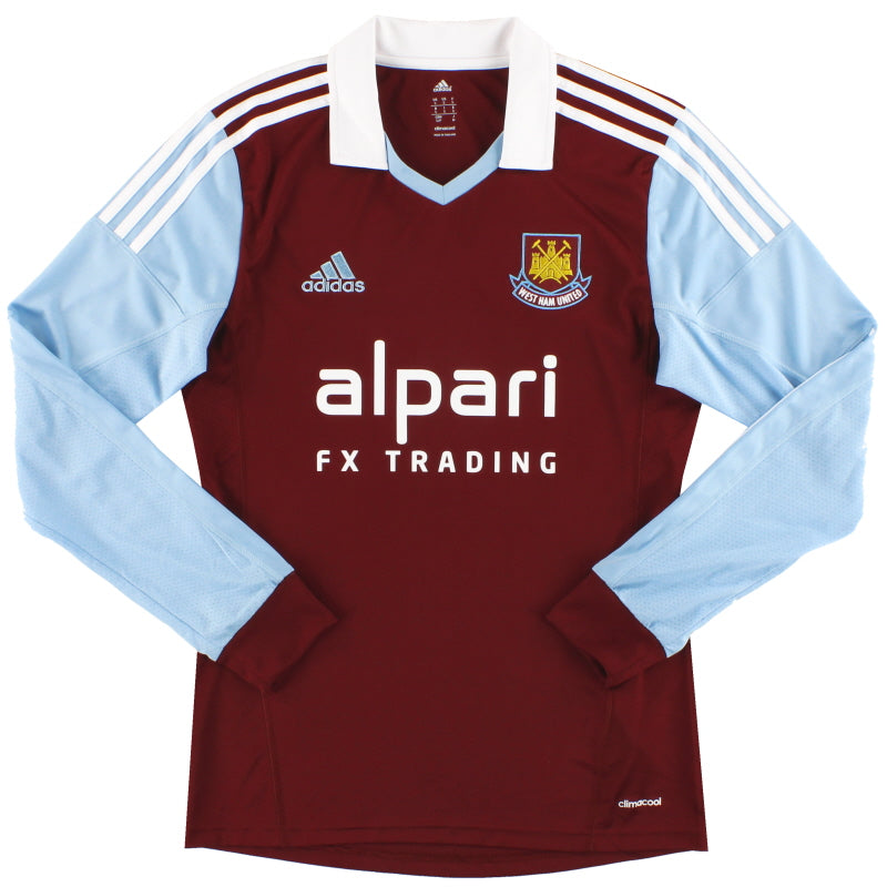 2013-14 West Ham adidas Home Shirt L/S *Mint* S Football Shirt