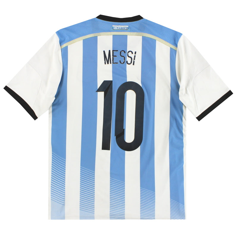 2013-15 Argentina adidas Home Shirt Messi #10 L Football Shirt