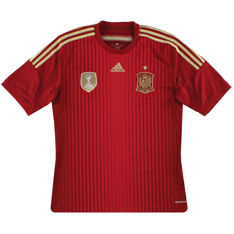 2013-15 Spain adidas Home Shirt S Football Shirt