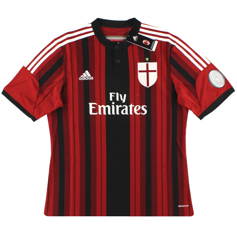 2014-15 AC Milan adidas European Home Shirt *BNIB*  Football Shirt