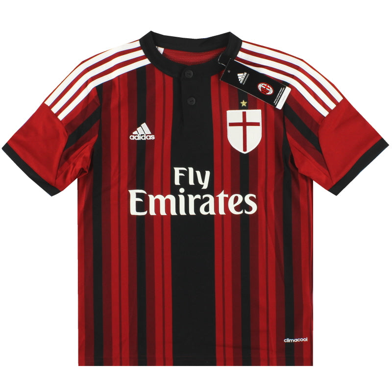 2014-15 AC Milan adidas Home Shirt *BNIB* M.Boys Football Shirt