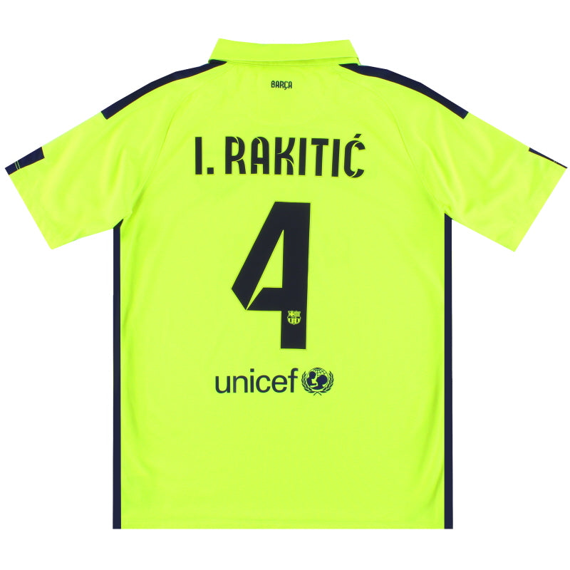 2014-15 Barcelona Nike Third Shirt I.Rakitic #4 XL.Boys Football Shirt