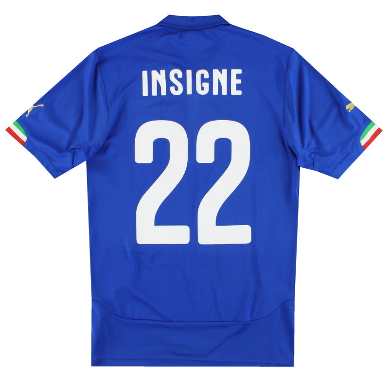 2014-15 Italy Puma Home Shirt Insigne #22 S Football Shirt