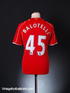 2014-15 Liverpool Home Shirt Balotelli #45 *Mint* S Football Shirt