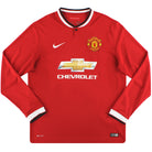 2014-15 Manchester United Nike Home Shirt L/S M Football Shirt