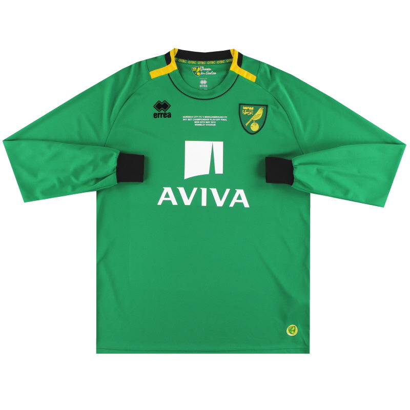 2014-15 Norwich City Errea 'Play-Off' Goalkeeper Shirt L/S 4XL Football Shirt