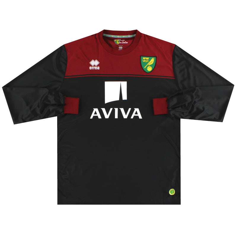 2014-15 Norwich City Errea Away Shirt L/S L Football Shirt