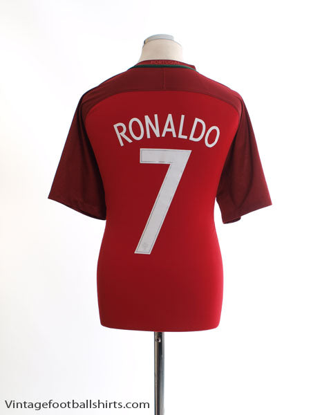 2016-17 Portugal Home Shirt Ronaldo #7 L Football Shirt