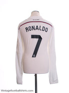 2014-15 Real Madrid Home Shirt Ronaldo #7 L/S *Mint* XL Football Shirt