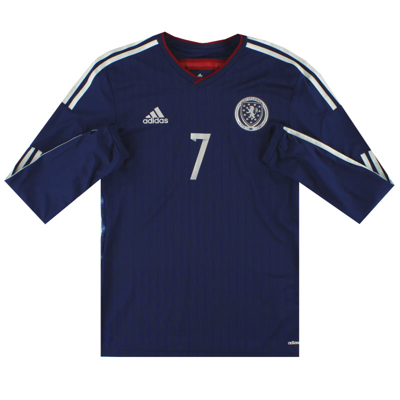 2014-15 Scotland adidas adizero Player Issue Home Shirt L/S #7 *As New* M Football Shirt