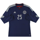 2014-15 Scotland adidas adizero Player Issue Home Shirt L/S #25 *As New* L Football Shirt