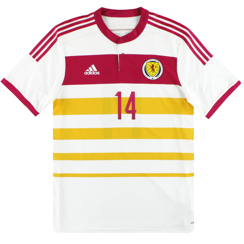 2014-15 Scotland adidas Player Issue adizero Away Shirt #14 *As New* L Football Shirt