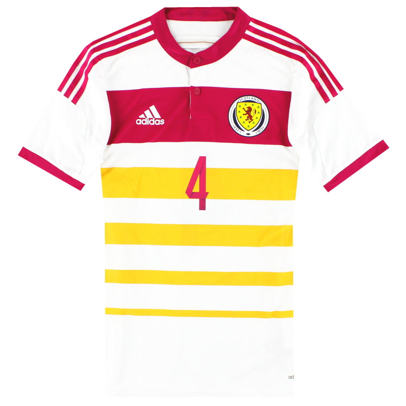 2014-15 Scotland adidas Player Issue adizero Away Shirt #4 *As New* S Football Shirt