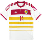 2014-15 Scotland adidas Player Issue adizero Away Shirt #14 *As New* M Football Shirt