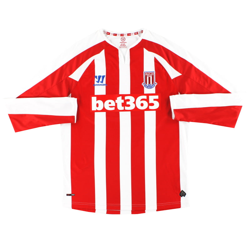 2014-15 Stoke City Warrior Home Shirt L/S *Mint* M Football Shirt