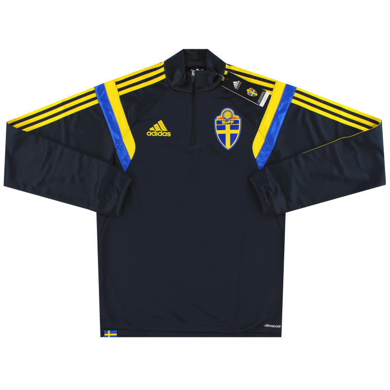 2014-15 Sweden adidas 1/4 Zip Training Top *BNIB* S Football Shirt