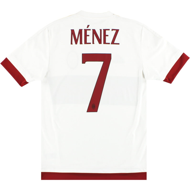 2015-16 AC Milan adidas Away Shirt Menez #7 S Football Shirt