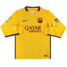 2015-16 Barcelona Nike Away Shirt L/S M  Football Shirt