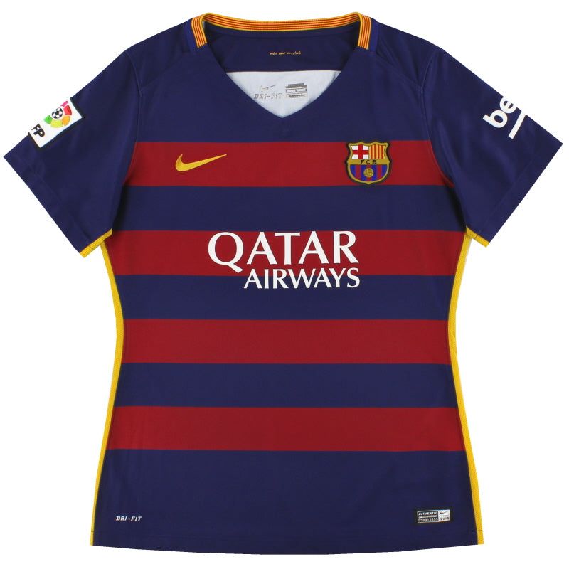 2015-16 Barcelona Nike Home Shirt Women's M Football Shirt