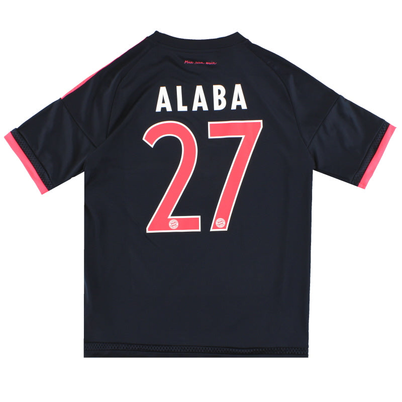 2015-16 Bayern Munich adidas Third Shirt Alaba #27 Y Football Shirt