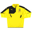 2015-16 Borussia Dortmund Puma 1/4 Zip Training Sweat Top L  Football Shirt