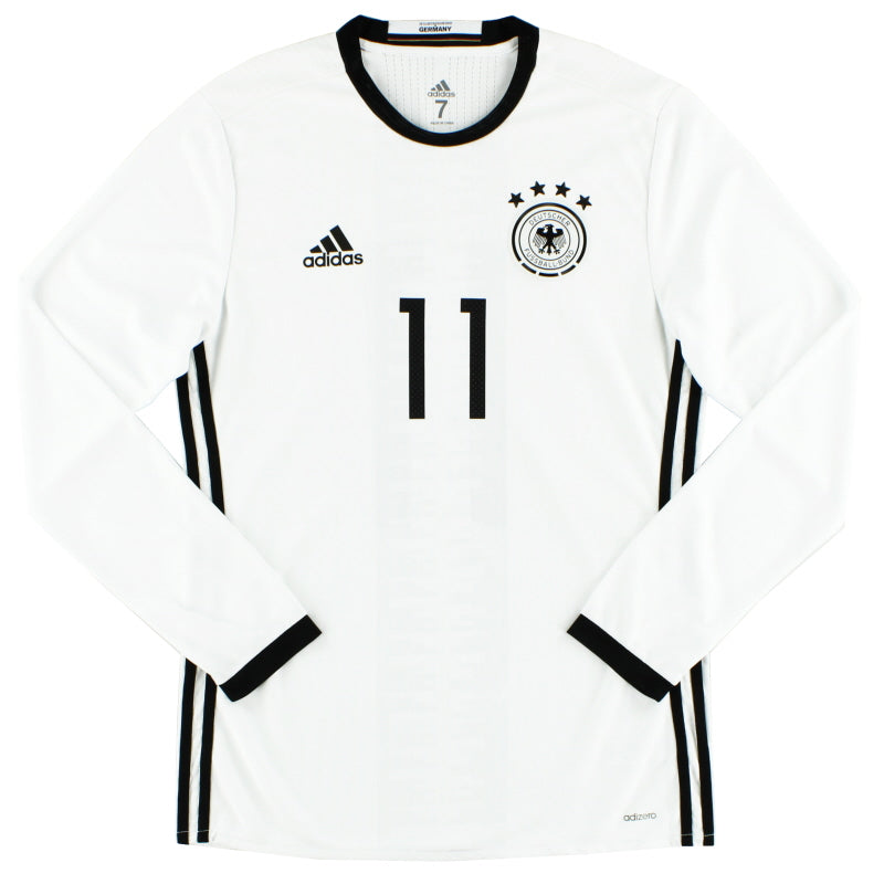 2015-16 Germany Adizero Player Issue Home Shirt #11 L/S L Football Shirt