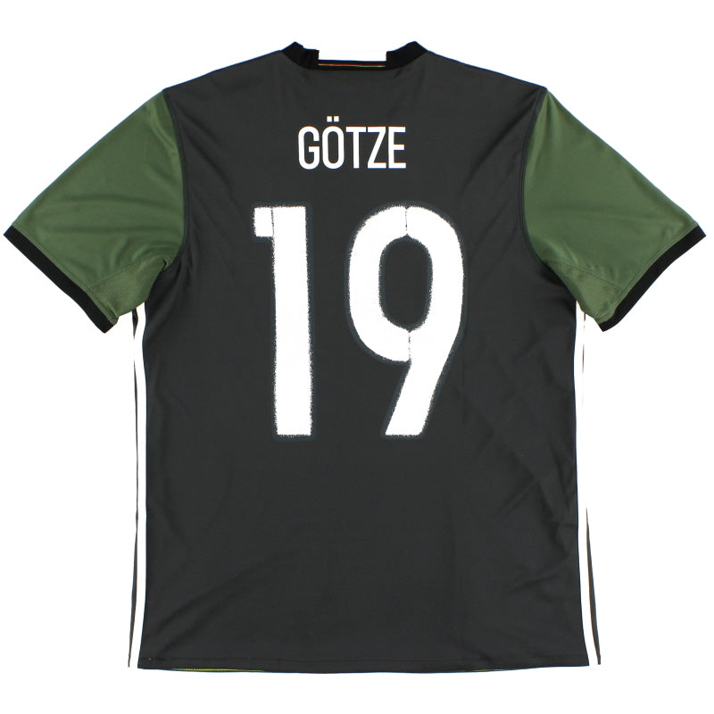 2015-16 Germany Away Shirt Gotze #19 L Football Shirt