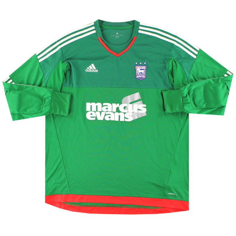 2015-16 Ipswich adizero Player Issue Goalkeeper Shirt XXL Football Shirt