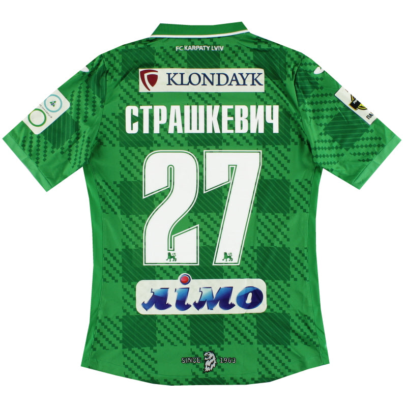 2015-16 Karpaty Lviv Joma Match Issue Away Shirt Страшкевич #27 S Football Shirt