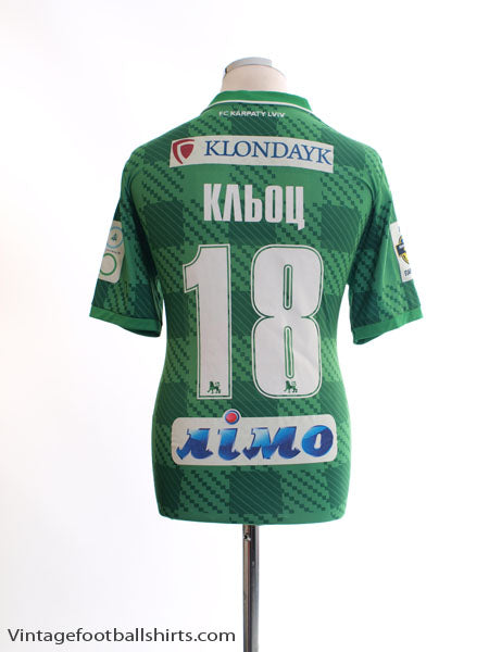 2015-16 Karpaty Lviv Match Issue Away Shirt ÐšÐ»ÑŒÐ¾Ñ† #18 M Football Shirt