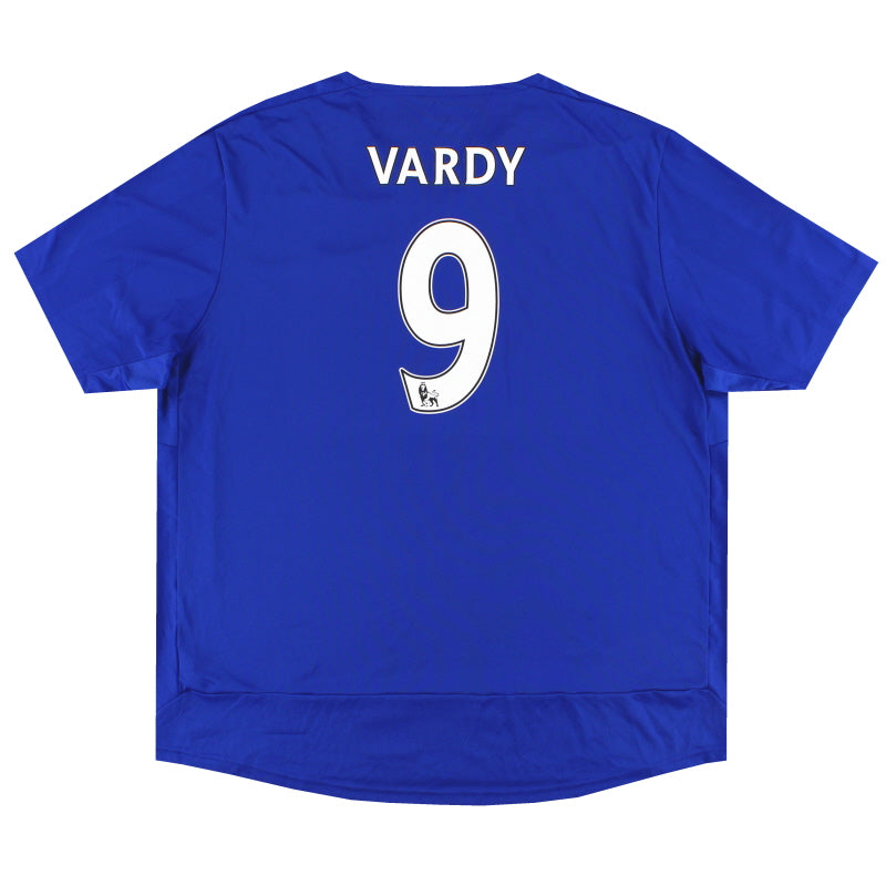 2015-16 Leicester City Puma Home Shirt Vardy #9 4XL Football Shirt