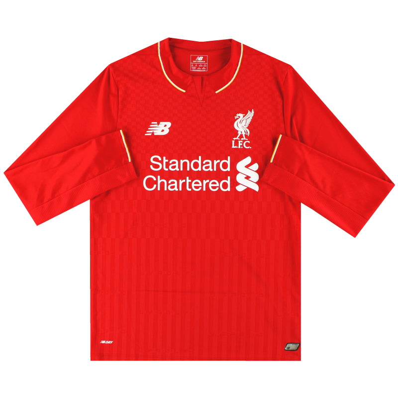 2015-16 Liverpool New Balance Home Shirt L/S *Mint* S Football Shirt