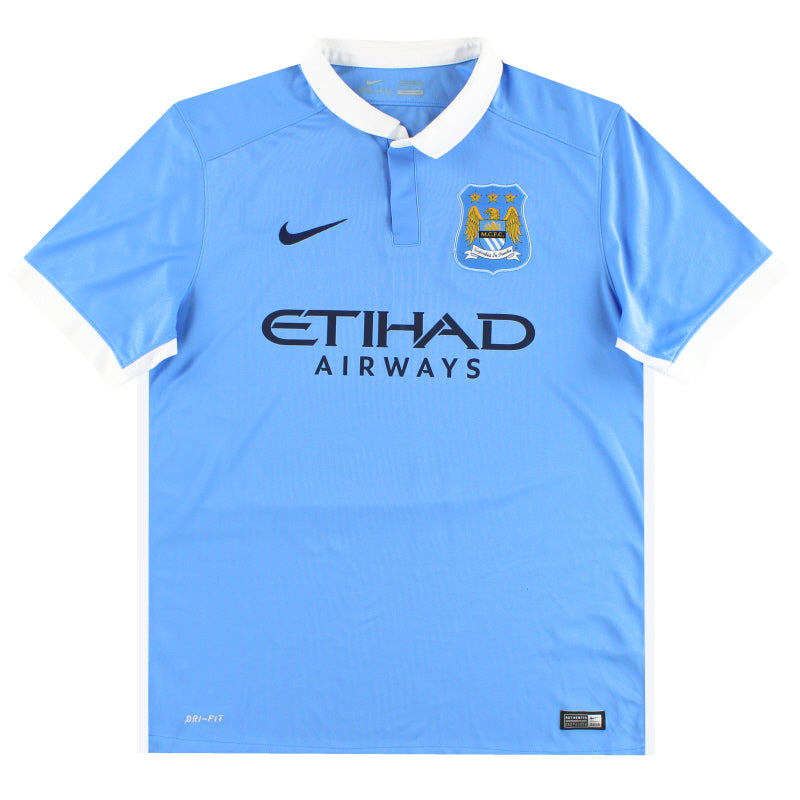 2015-16 Manchester City Nike Home Shirt L Football Shirt