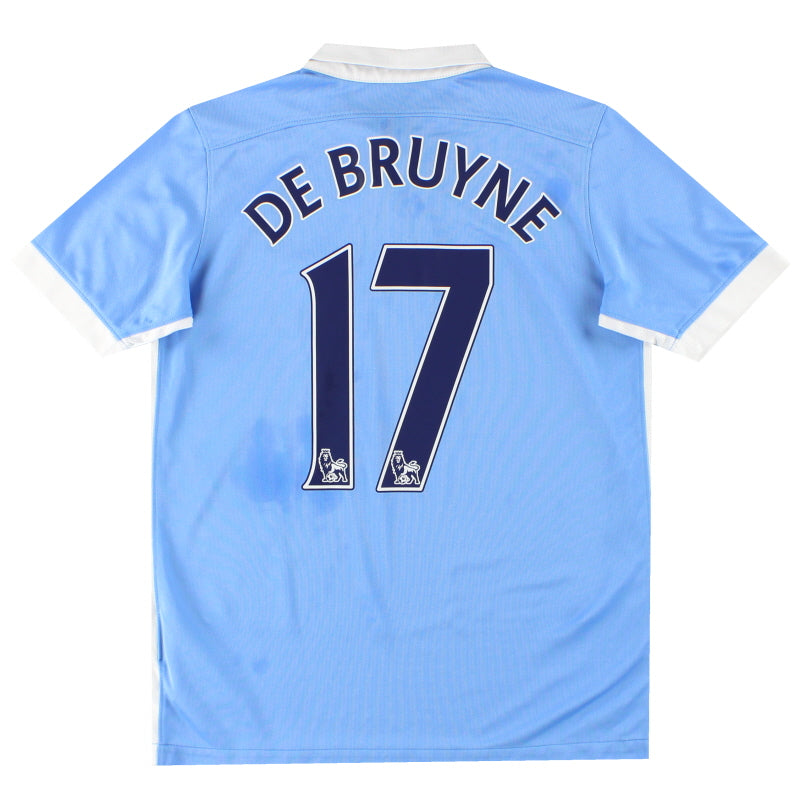 2015-16 Manchester City Nike Home Shirt De Bruyne #17 XL.Boys Football Shirt