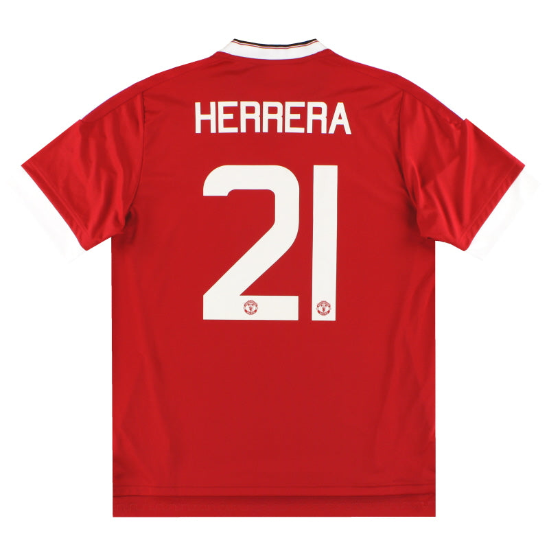 2015-16 Manchester United adidas Home Shirt Herrera #21 *w/tags* L Football Shirt