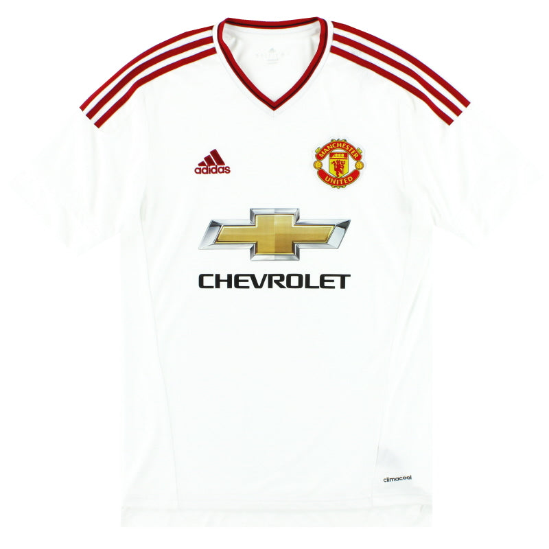 2015-16 Manchester United adidas Away Shirt *Mint* S Football Shirt